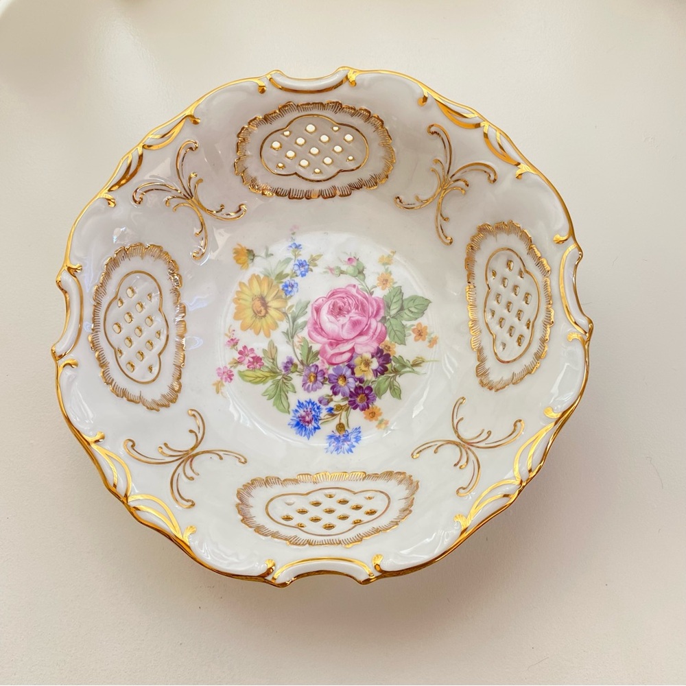 NWB Vintage Pirken Hammer Fine Bohemian Bowl